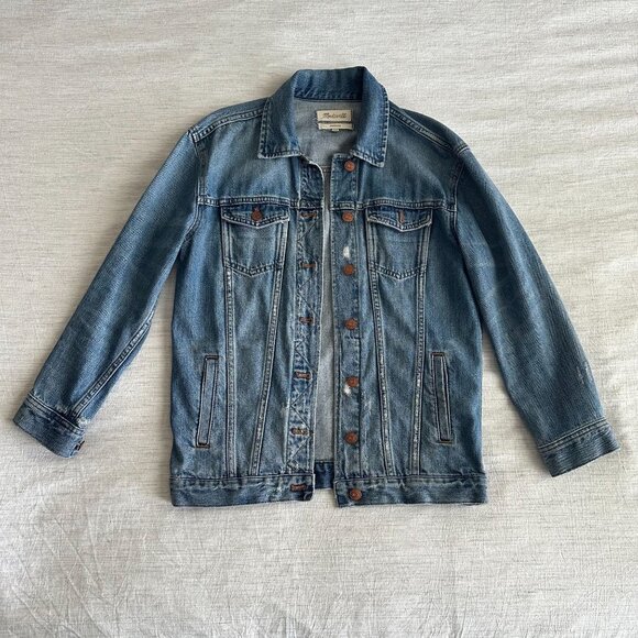 Madewell The Oversized Jean Jacket Medium Wash - Picture 4 of 10